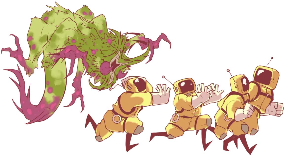 A Denator chasing a pioneer